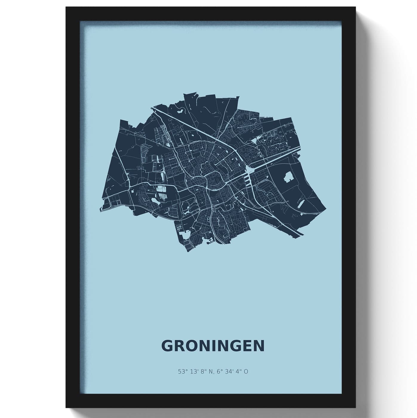 Poster Groningen - Blauw