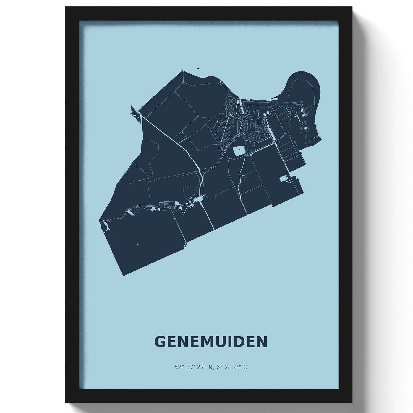 Poster Genemuiden - Blauw