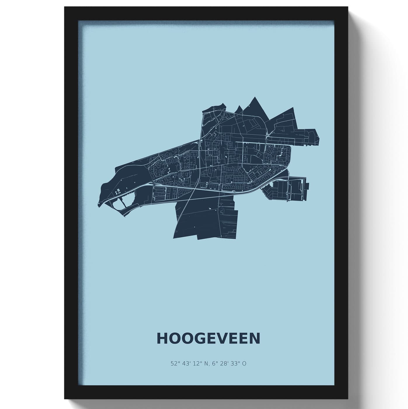 Poster Hoogeveen - Blauw