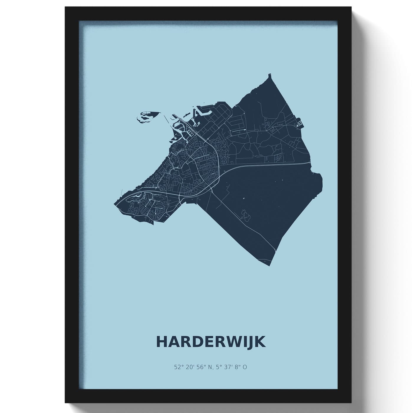 Poster Harderwijk - Blauw