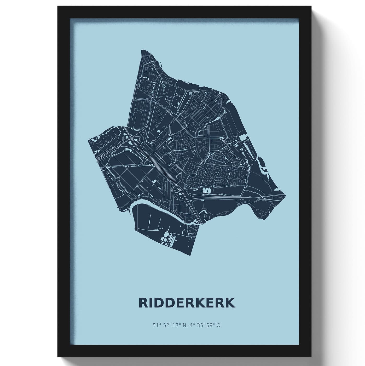 Poster Ridderkerk - Blauw