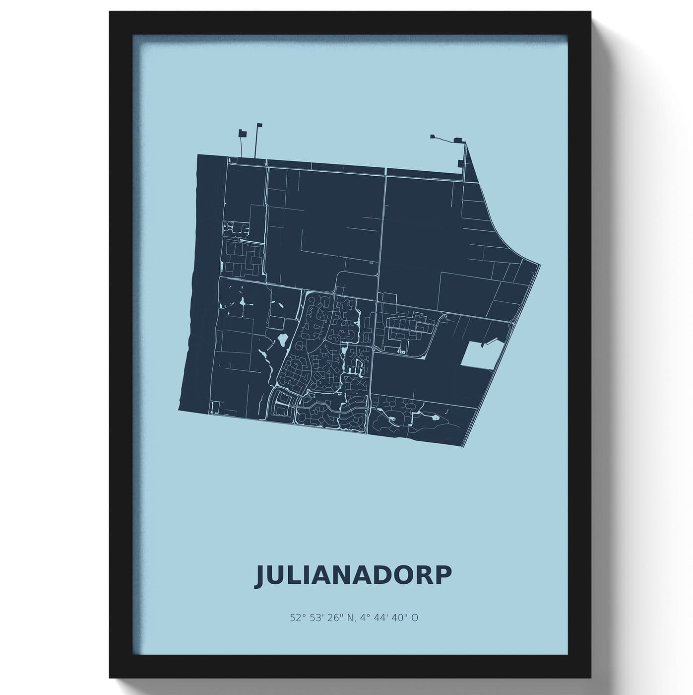 Poster Julianadorp - Blauw
