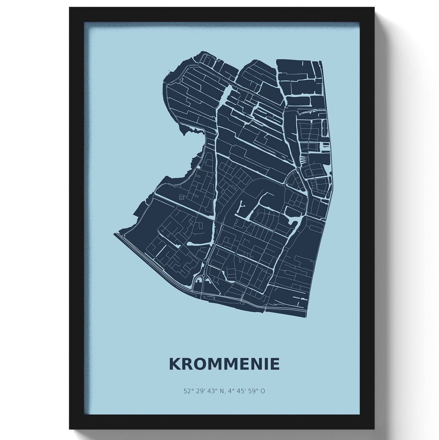 Poster Krommenie - Blauw