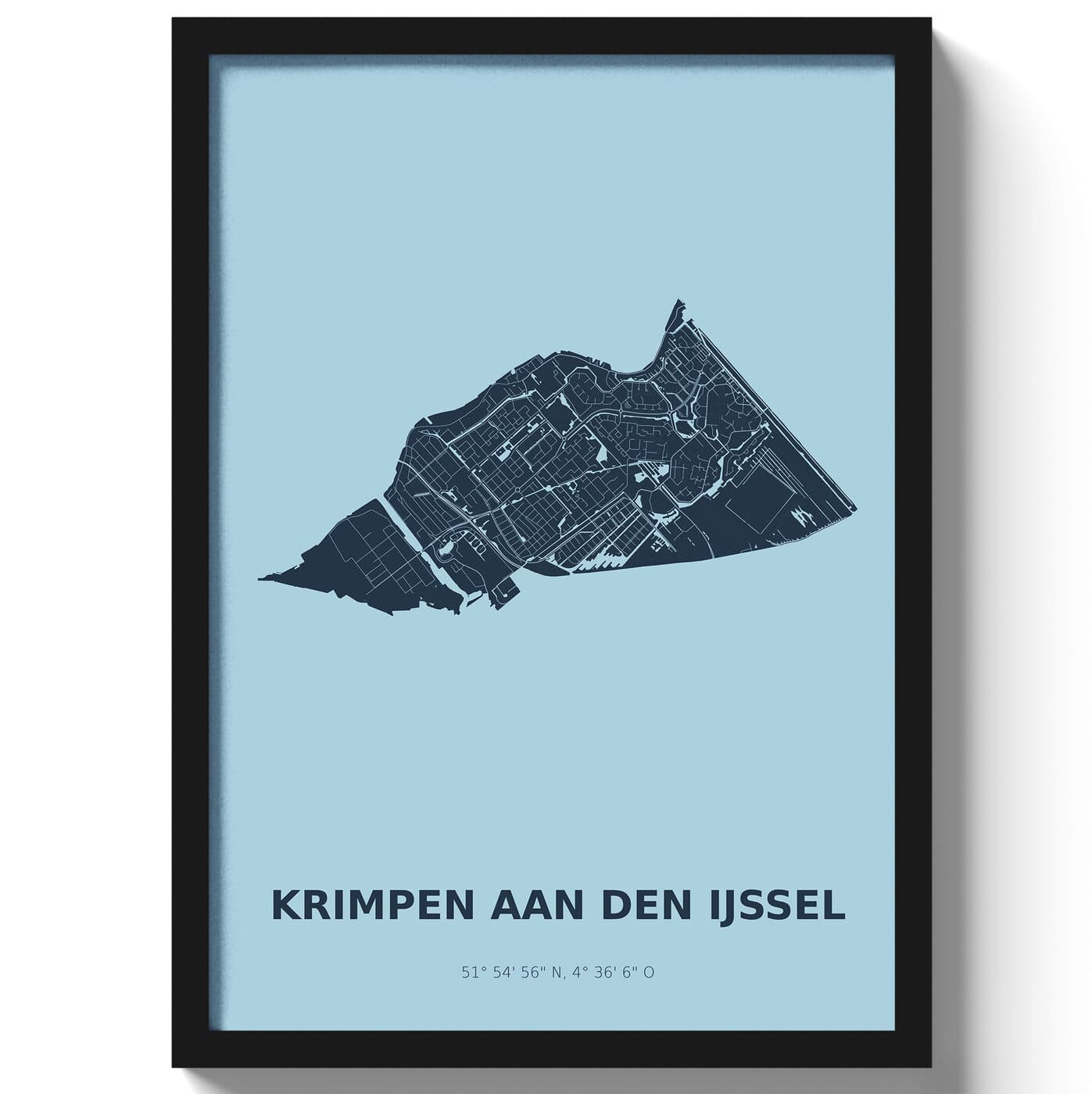 Poster Krimpen aan den IJssel - Blauw