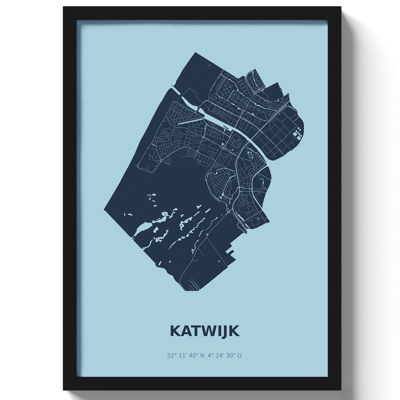 Poster Katwijk - Blauw