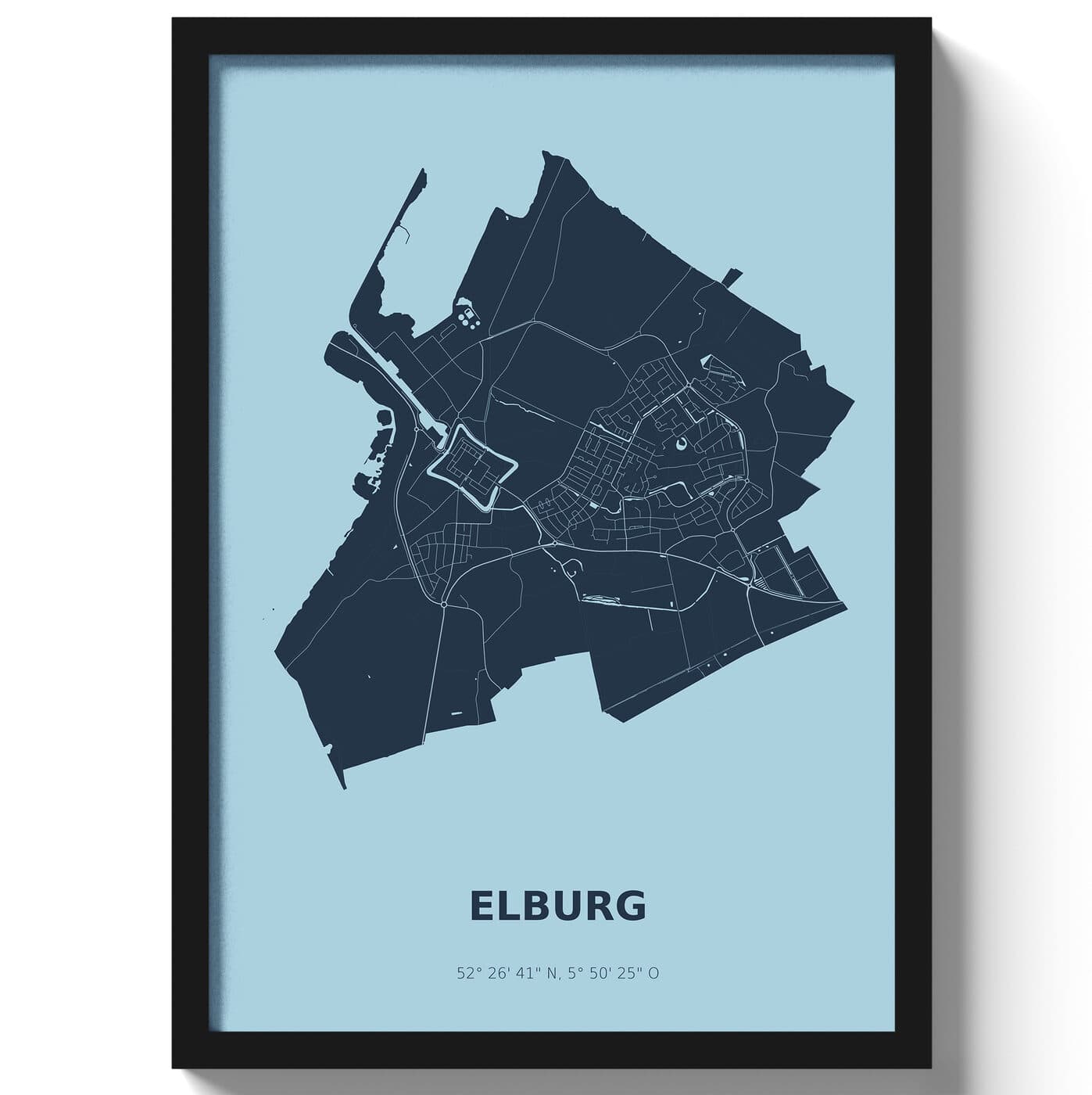 Poster Elburg - Blauw