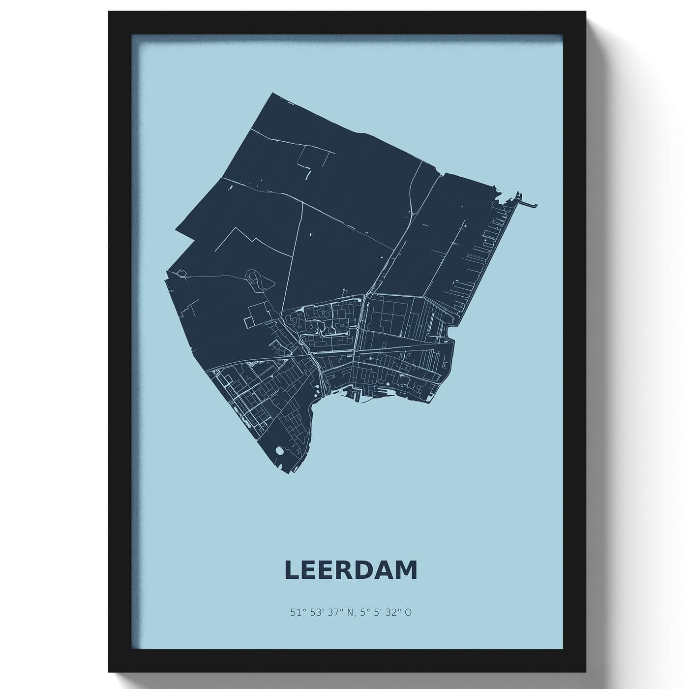 Poster Leerdam - Blauw