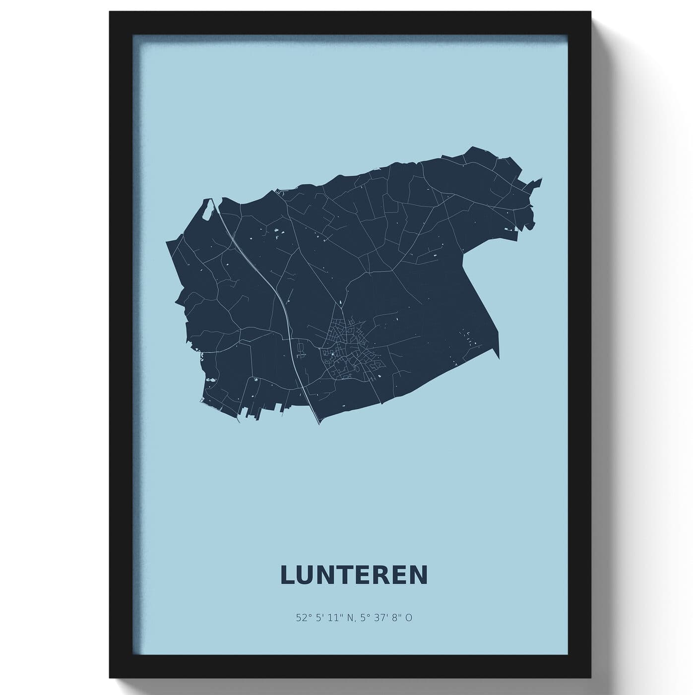 Poster Lunteren - Blauw
