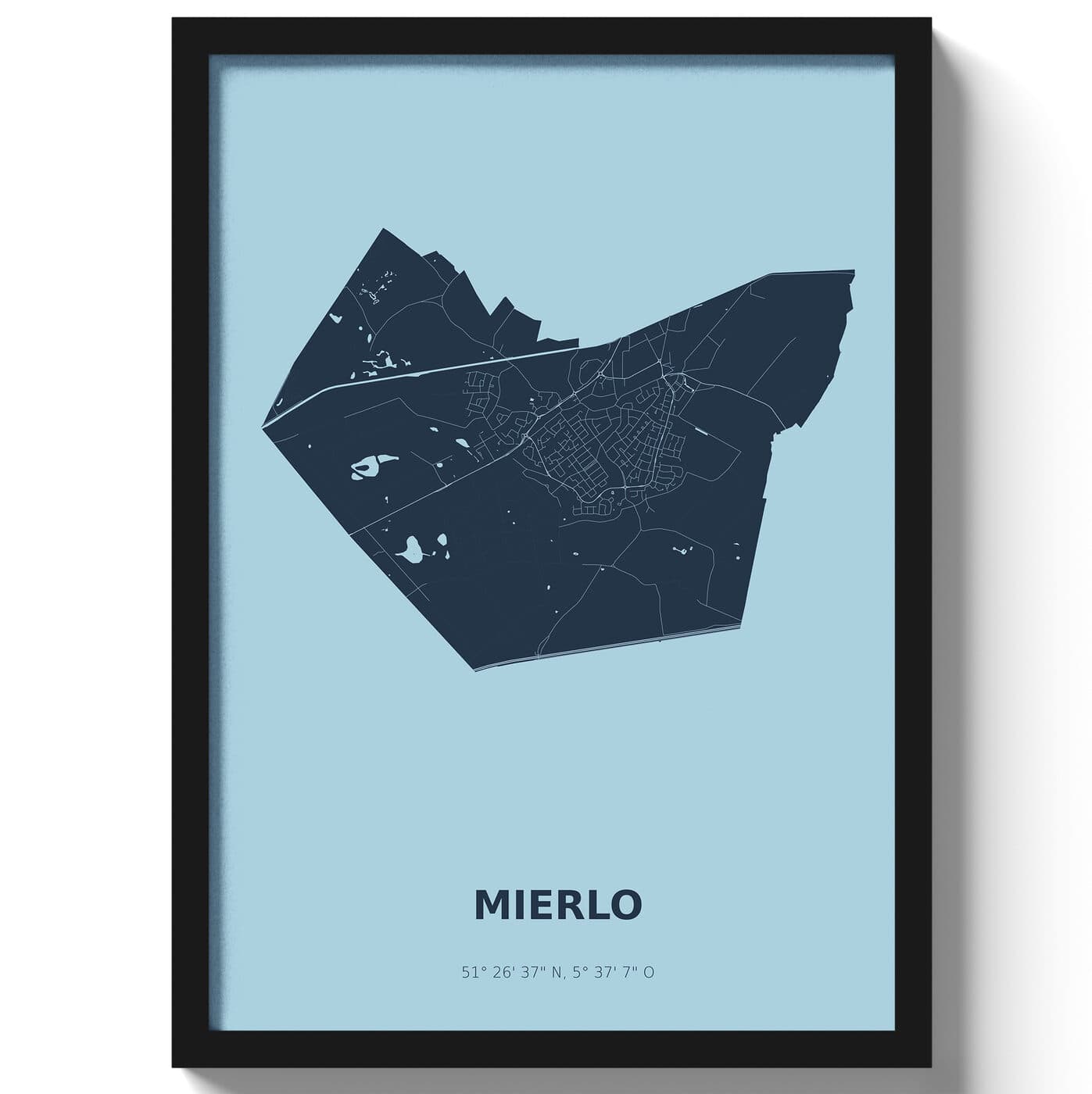 Poster Mierlo - Blauw