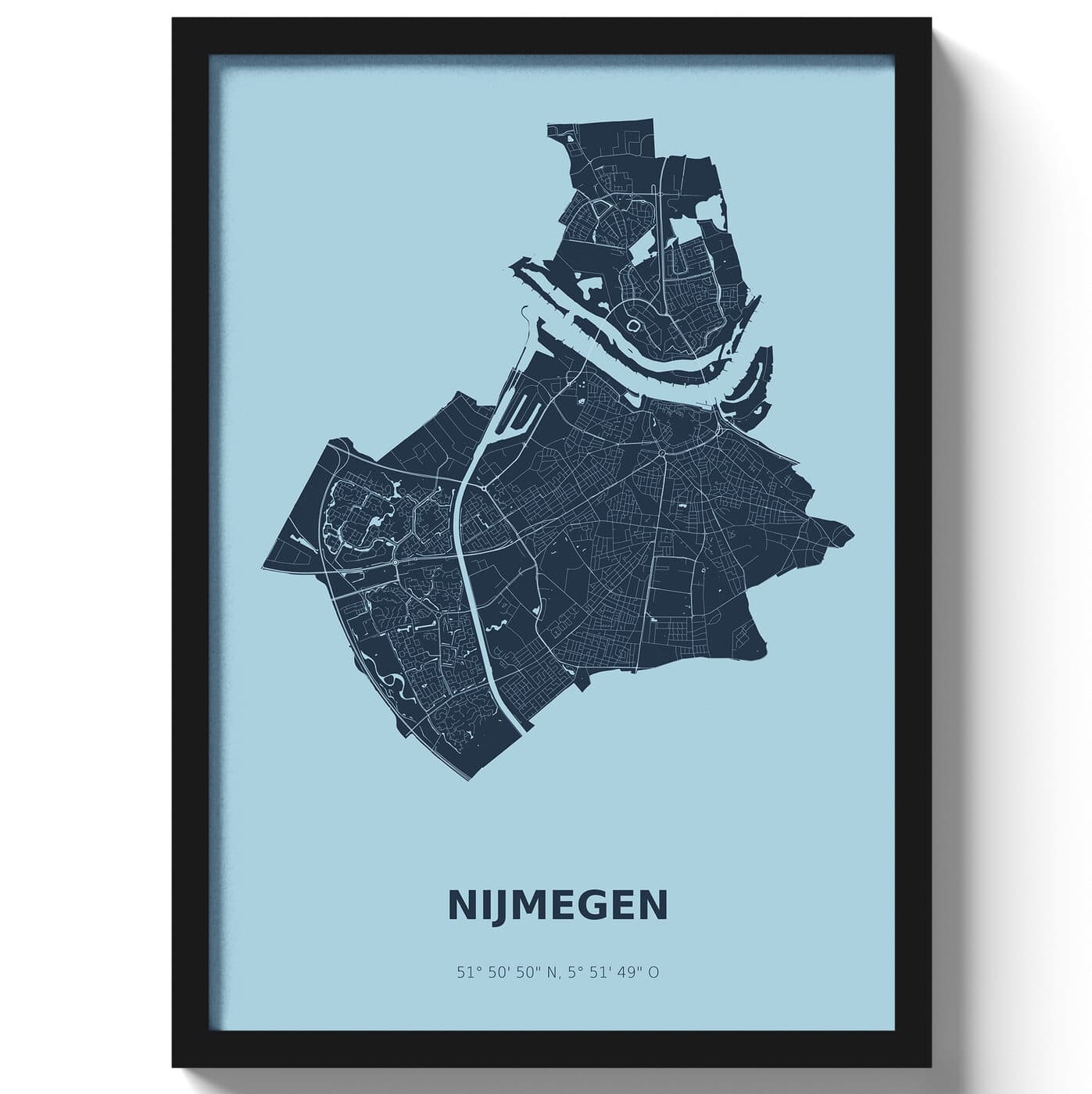 Poster Nijmegen - Blauw