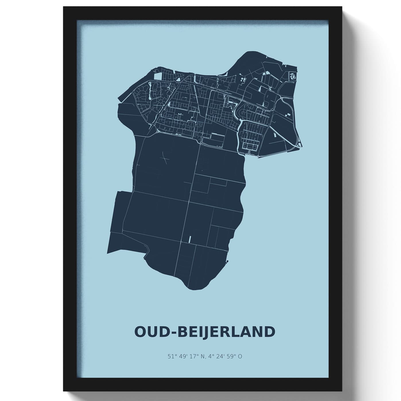 Poster Oud-BeijerlandA4 - 21 x 30 cm - Blauw