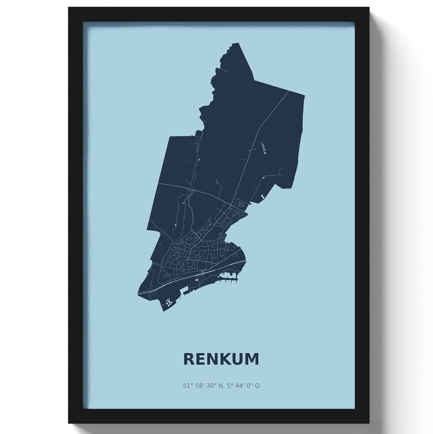 Poster Renkum - Blauw