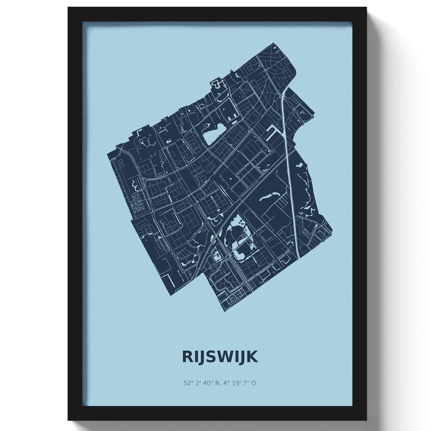 Poster Rijswijk - Blauw
