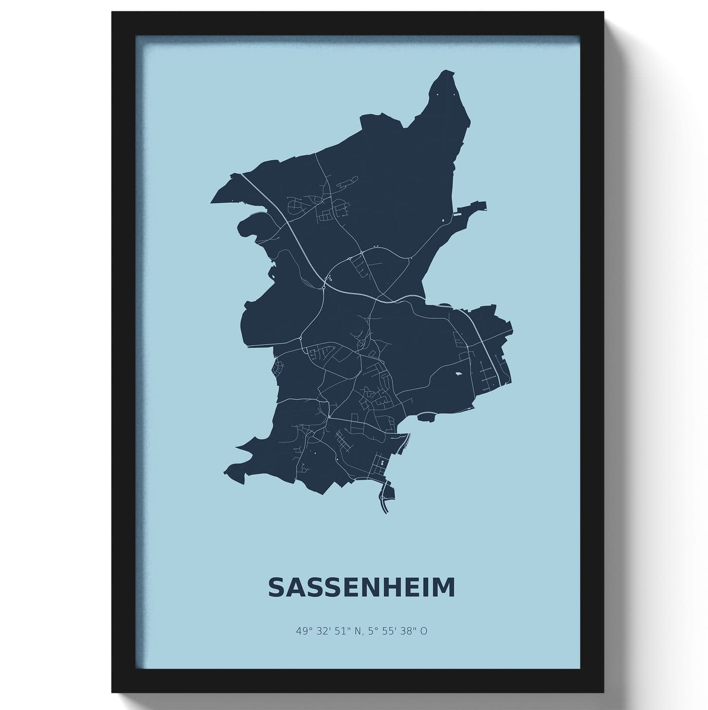 Poster Sassenheim - Blauw