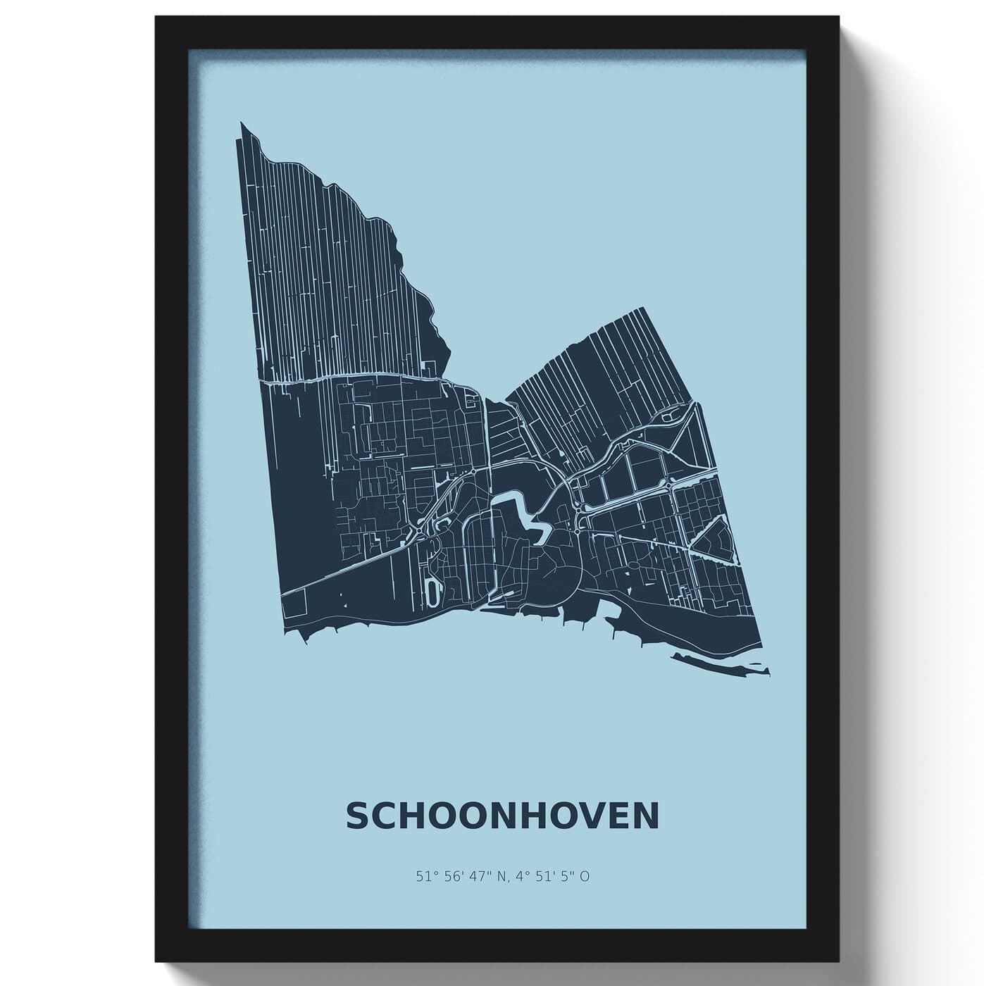 Poster Schoonhoven - Blauw