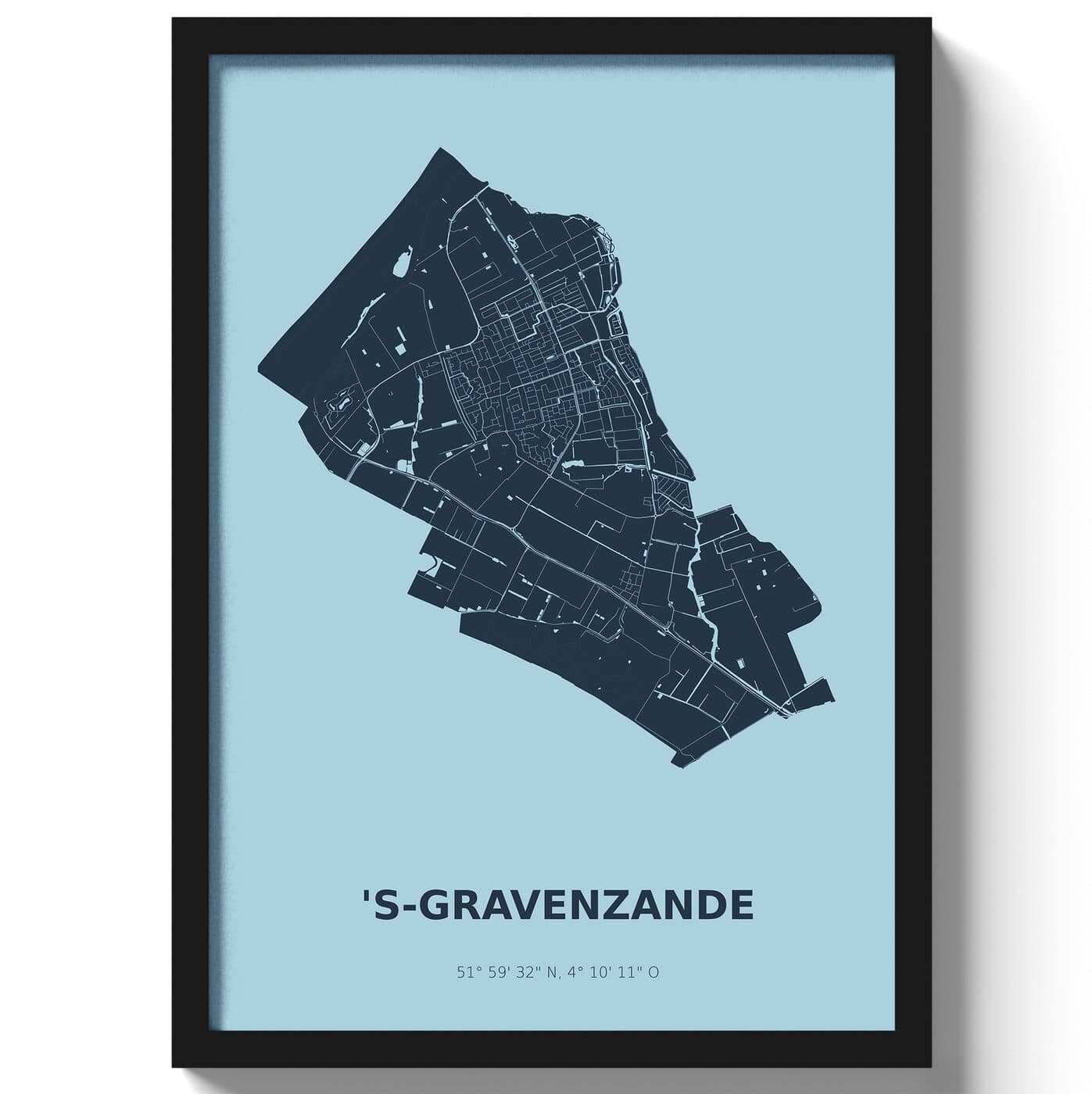 Poster s-GravenzandeA4 - 21 x 30 cm - Blauw