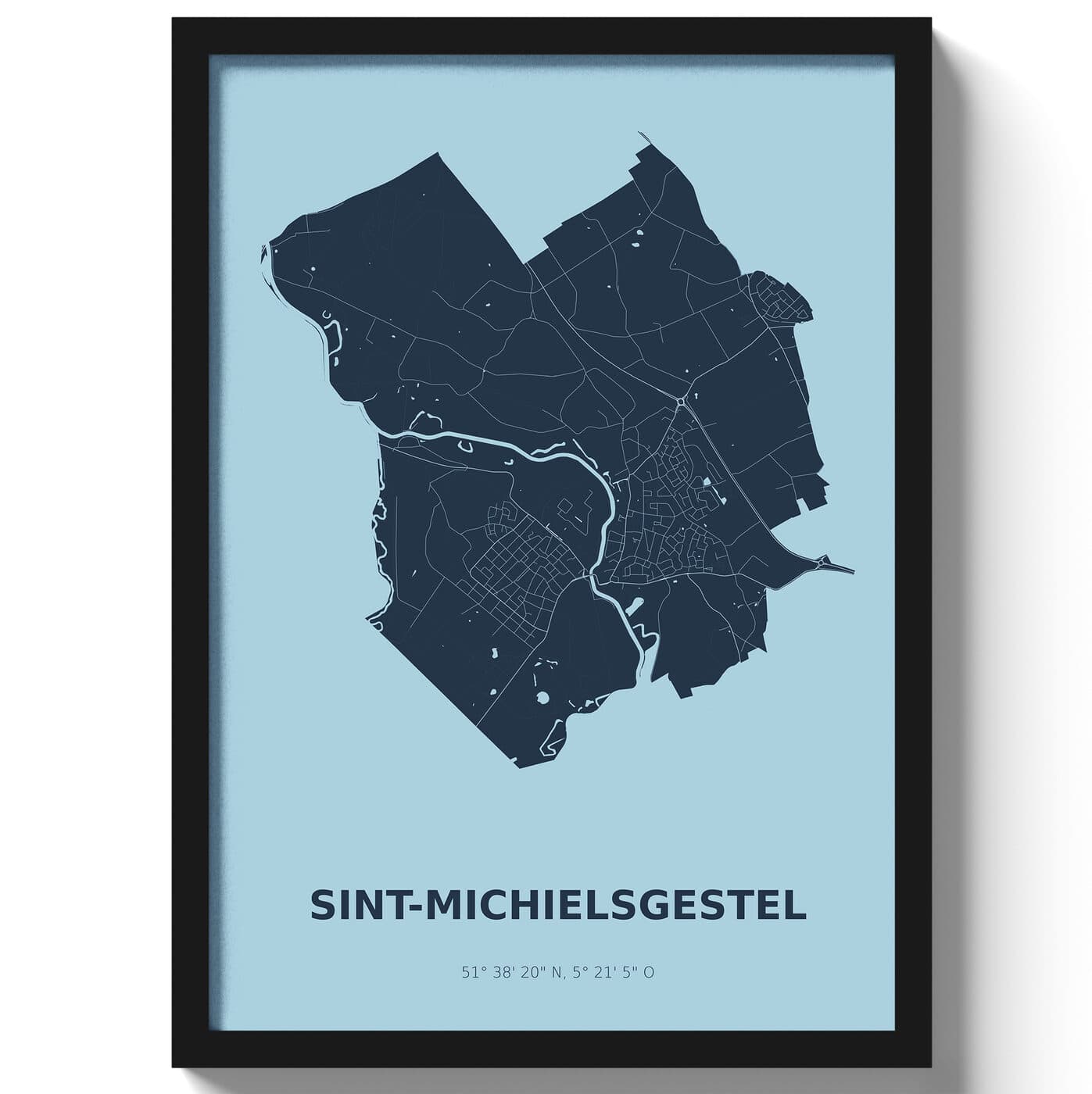 Poster Sint-MichielsgestelA4 - 21 x 30 cm - Blauw