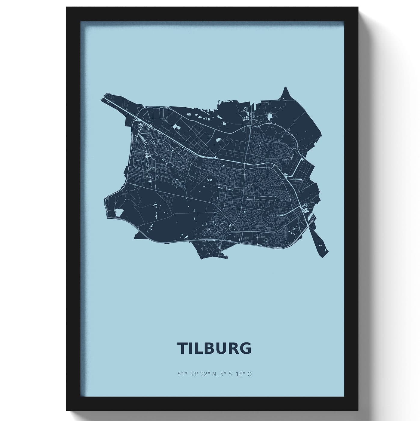 Poster Tilburg - Blauw