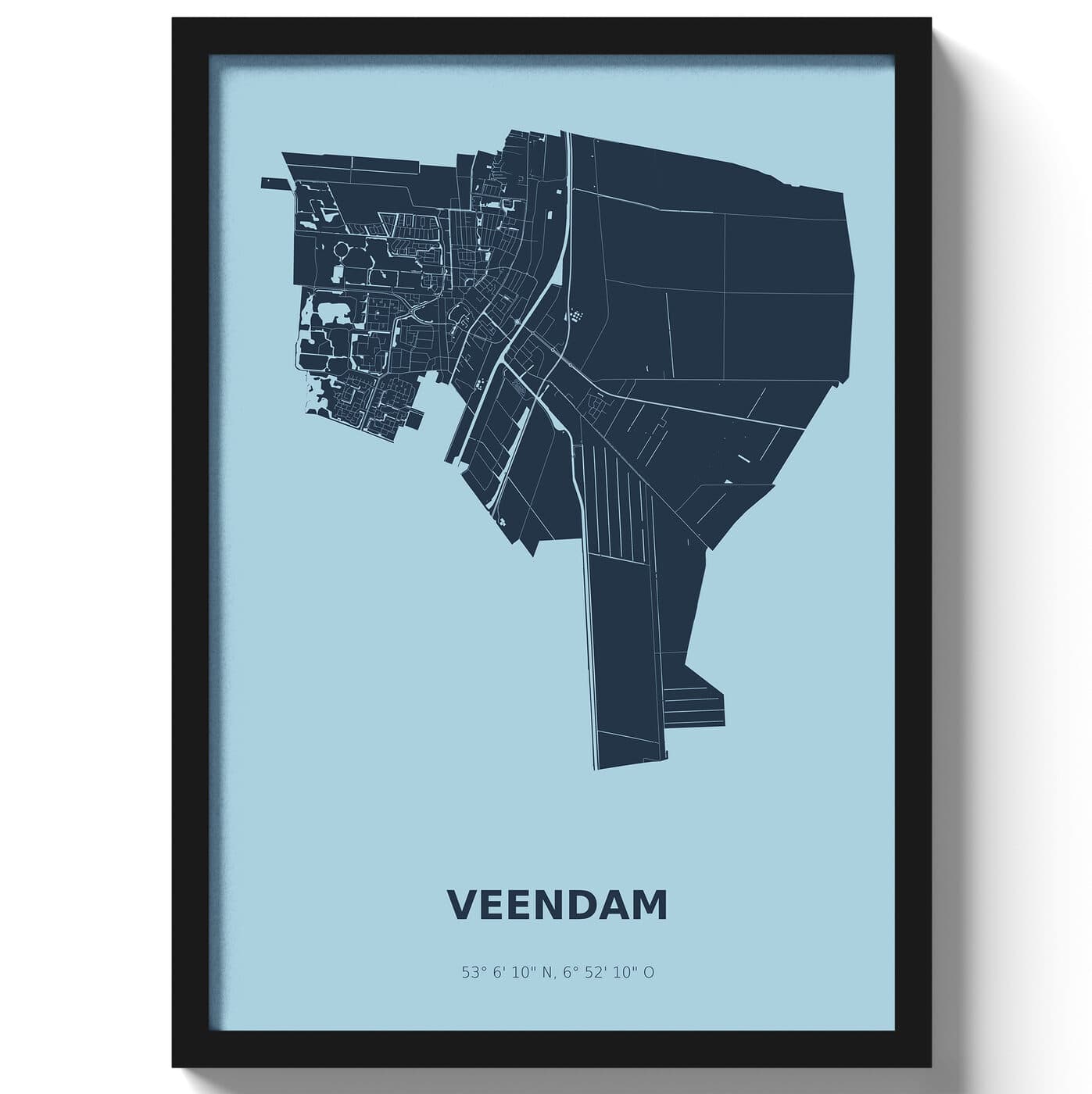 Poster Veendam - Blauw