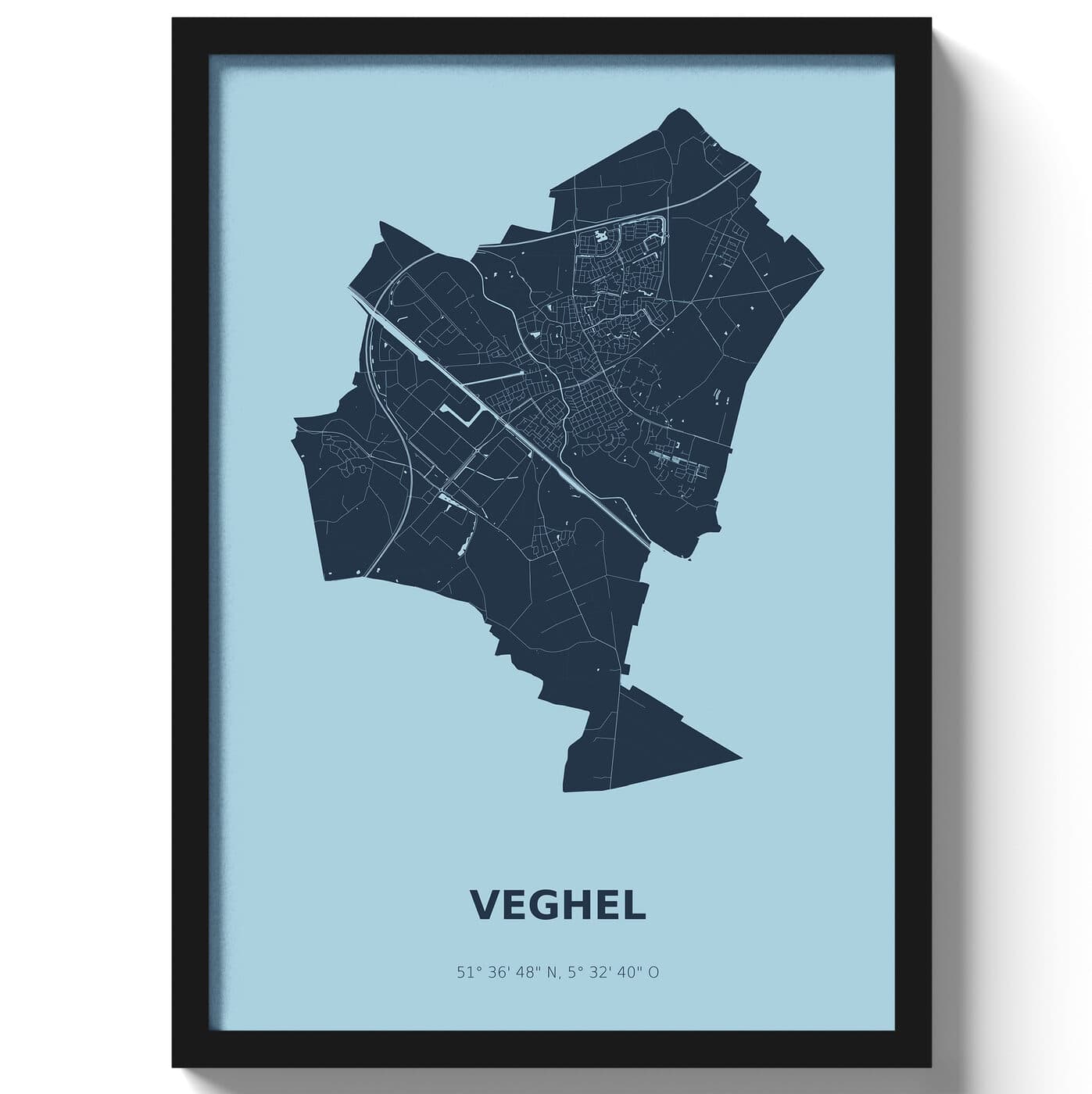 Poster Veghel - Blauw