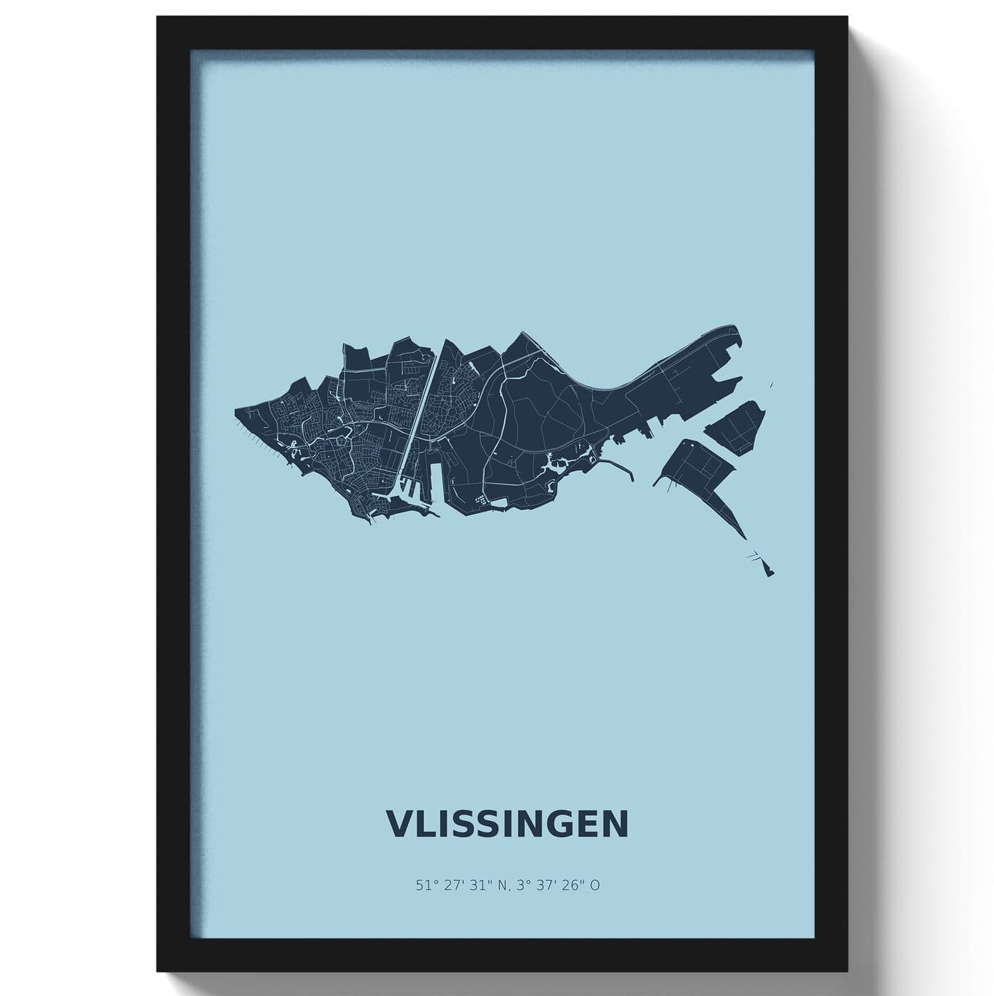 Poster Vlissingen - Blauw