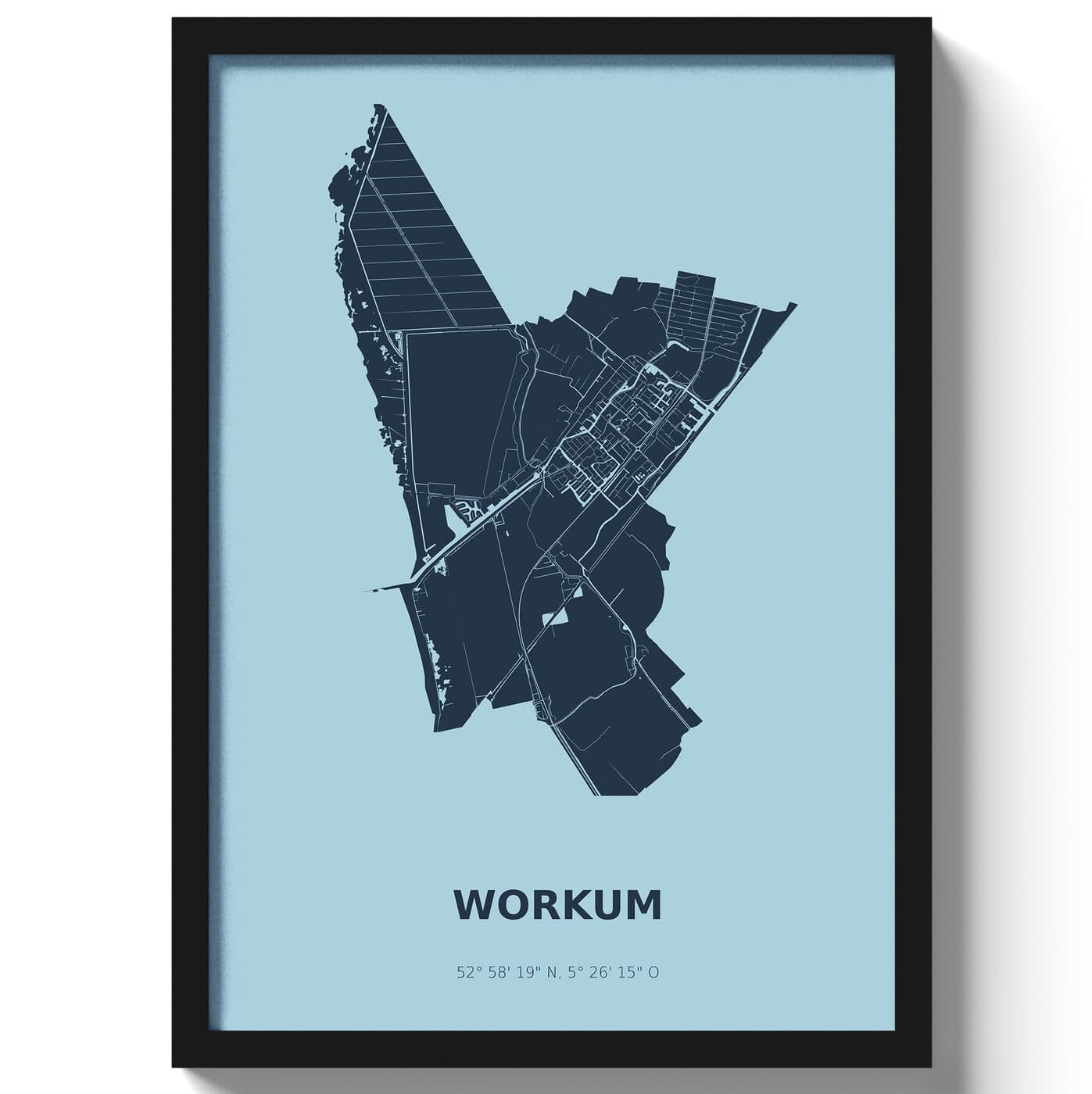 Poster Workum - Blauw