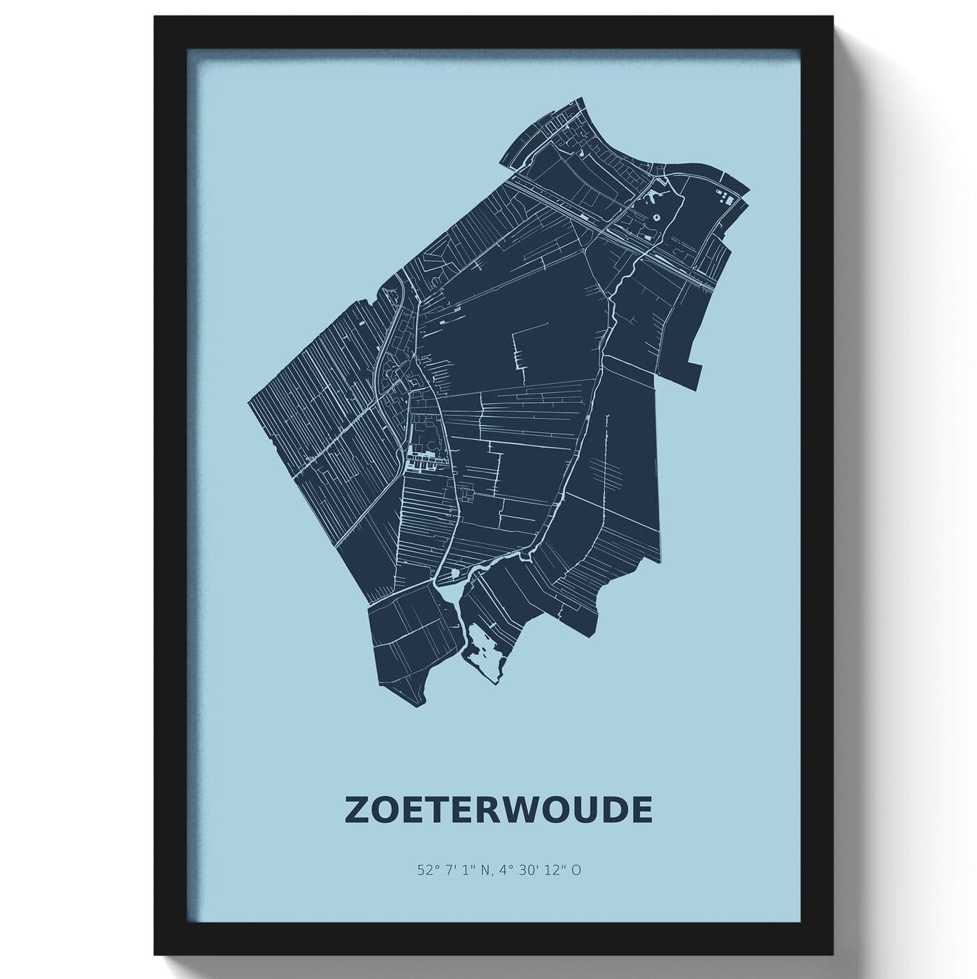 Poster Zoeterwoude - Blauw