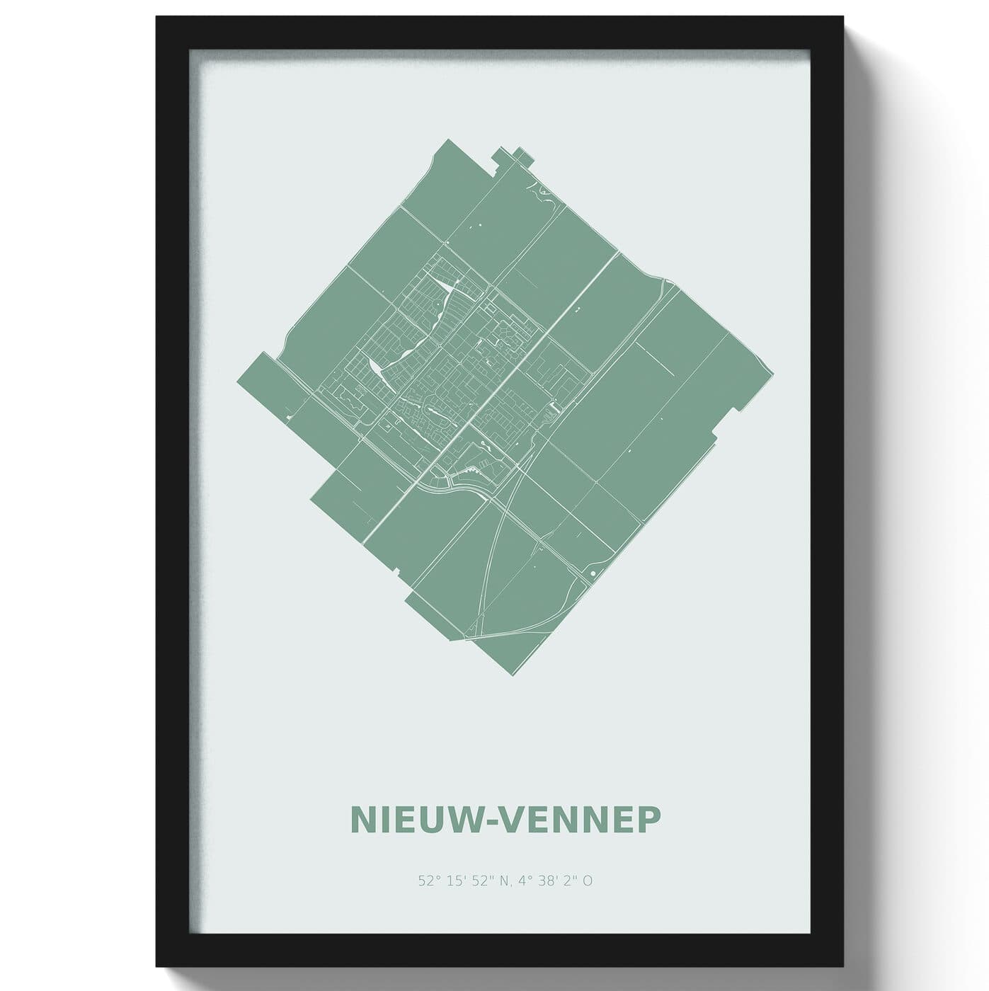 Poster Nieuw-VennepA4 - 21 x 30 cm - Groen